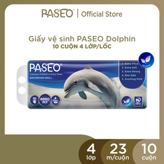 Giấy vệ sinh PASEO Dolphin 10 cuộn 4 lớp