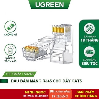Hạt mạng rj45 cat5e 100c/túi chính hãng ugreen 50246 cao cấp