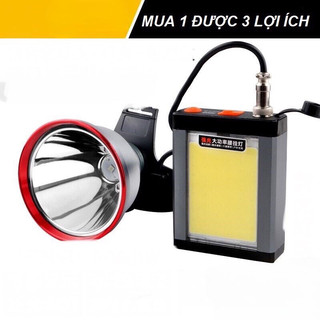 Đèn pin đội đầu kẹp bình siêu sáng chiếu xa 2 chế độ sáng độc lập XJG100 đèn kẹp bình ác quy( MẪU MỚI 2024)