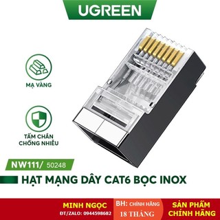 Đầu bấm hạt mạng cho dây Cat6 bọc inox Ugreen NW111 - Hàng Chính Hãng