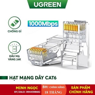 Hạt mạng rj45 cat6 10c/50c/túi chính hãng ugreen 50962 cao cấp
