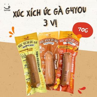 [Ready to eat] Xúc Xích Ức Gà Xông Khói G4You 3 Vị Healthy 70G