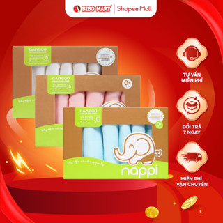 Khăn Xô Sữa Hộp 6 Khăn Sữa Nappi Sợi Tre Mềm Mại Kháng Khuẩn Thấm Hút Tốt An Toàn Cho Da Bé 30x30cm - Bibomart