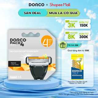 Hộp 04 Đầu Dao Cạo Râu Hàn Quốc 4 Lưỡi Dorco Pace 4 FRA1040-4B