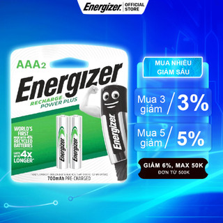 Pin sạc energizer powerplus aaa 700mah nh12 rp2 - vỉ 2 viên - hàng chính hãng