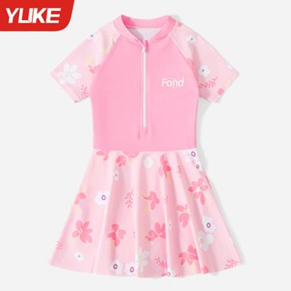 Đồ bơi váy hoa liền thân bé gái chính hãng, Váy bơi bé gái QCCC chính hãng YUKE