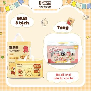 Combo 3 bịch bỉm hữu cơ MAMOGOM Premium Care tã dán/quần mềm thấm hút