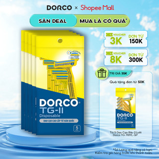 Dao Cạo Râu 2 Lưỡi Dorco TG-II Disposable TG710YL-5P