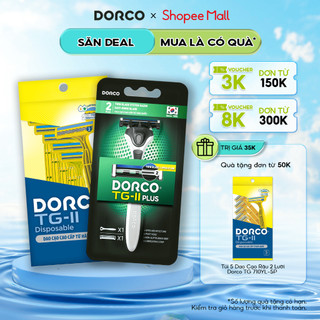 Combo Hộp Dao Cạo Dorco 2 Lưỡi Dorco TG-II Plus & Gói 05 Dao Cạo 2 Lưỡi Dorco Dorco TG-II Disposable