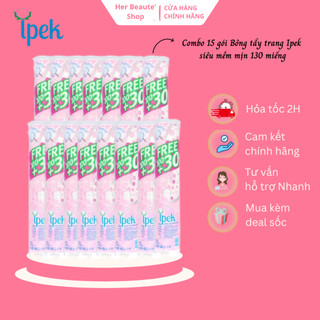 Combo 15 Bông tẩy trang Ipek 130 miếng