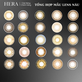 Kính áp tròng hera nâu choco đen 0 - 8 độ rustic choco nhập khẩu hàn quốc lens cận 6 tháng