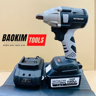 Máy siết bulong dùng pin không chổi than 199V Hitachi pin lớn 10cell