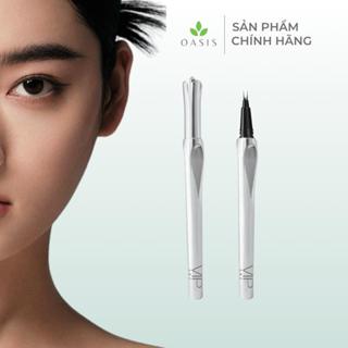 Bút kẻ mày phẩy sợi 2 đầu, bút vẽ lông mày OASIS 3 màu tự nhiên tệp vào da, chống thấm nước, mồ hôi, lâu trôi màu
