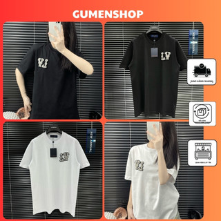 Áo Thun Lờ Vê Thêu Logo Chữ Nổi Đính đá Cực Xịn - Áo Phông Nam Nữ Chất Cotton Cao Cấp Thoáng Mát