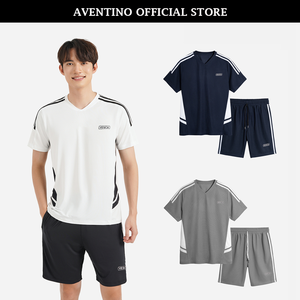 Bộ Đồ Nam Chất Tổ Ong Thoáng Khí, Bộ Thể Thao Nam Mùa Hè Năng Động Trẻ Trung Aventino J30