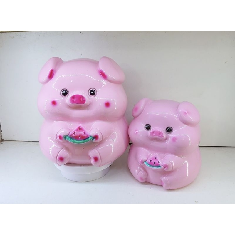 (Mua 1 to tặng 1 nhỏ)Heo đất/ Heo Cầm dưa hấu size to