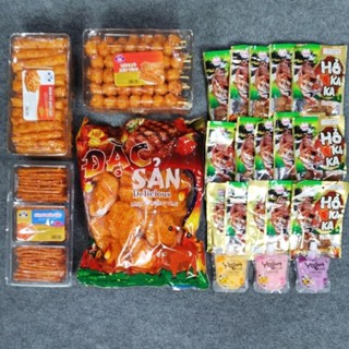  Combo đồ ăn vặt 4 món bánh bò kèm 15 snack hổ kaka và 3 sữa chua uống 