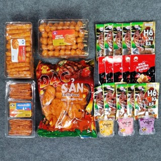  Combo đồ ăn vặt 4 món snack bánh bò kèm 10 snack hổ kaka 5 snack nem nướng phên và 3 sữa chua uống 