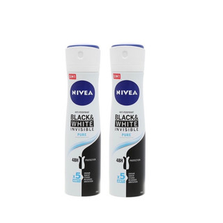 COMBO 2 chai xịt khử mùi toàn thân Nivea Black nữ chống ố vàng 150ml-Thái Lan