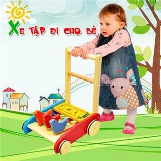 Xe gà tập đi bằng gỗ cho bé