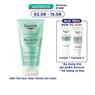 Gel rửa mặt eucerin cho da mụn pro acne solution 75ml