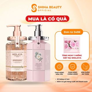 Sữa tắm dưỡng ẩm trắng da WEILAIYA, tắm dưỡng trắng da toàn thân với hương thơm diu nhẹ hoa hồng damask-Weilaiya Shina
