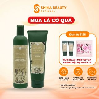 Bộ dầu gội Weilaiya chính hãng tinh chất gừng hà thủ ô hỗ trợ mọc tóc ngăn rụng tóc sẵn SLL-dầu gội Weilaiya Shina Store