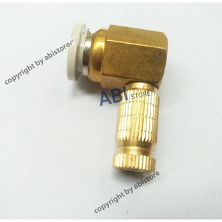 BÉC ĐỒNG PHUN SƯƠNG CÚT GÓC NỐI ỐNG 8MM, BÉP PHUN SƯƠNG BẰNG ĐỒNG( Cút đồng phun sương)