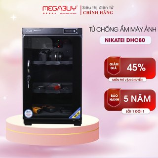 Tủ chống ẩm máy ảnh 80 Lít nhập khẩu Fujie DHC80, tủ hút ẩm máy ảnh Lens ống kính 80L 3 ngăn điện tử tự động