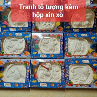 Tranh Tô Tượng Kèm Hộp và Mầu Vẽ cho bé thỏa sức sáng tạo