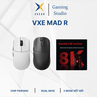 (Sẵn) Chuột không dây gaming VXE MAD R PAW3950 siêu nhẹ chỉ 36g Dual 8K - Tặng kèm dongle 8K