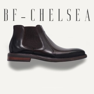 Giày chelsea boot cổ lửng màu nâu BF CHELSEA, giày boot nam công sở da bò thật thương hiệu TONKIN