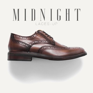 Giày tây nam midnight màu nâu, giày nam công sở, giày da bò thật tonkin