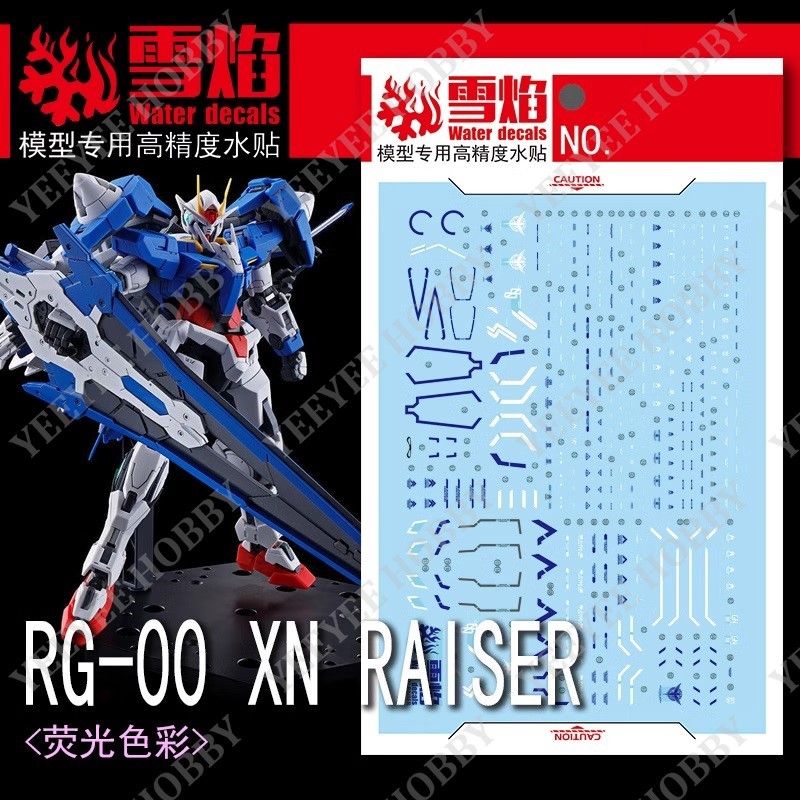 DECAL MÔ HÌNH XUEYAN XY - RG-54 - DECAL NƯỚC HUỲNH QUANG CHO MÔ HÌNH 1/144 RG 00 XN RAISER