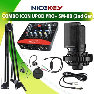 Combo Livestream Thu Âm TAKSTAR Mic SM-8B, SM-8B ( 2nd-Gen) Soundcard Icon Upod Pro, Tai nghe TS2260 [BH 1 NĂM]
