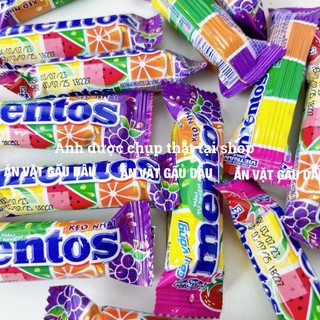 Combo Kẹo Mentos Vị Trái Cây (thỏi 5viên), kẹo nhai trái cây, đồ ăn vặt