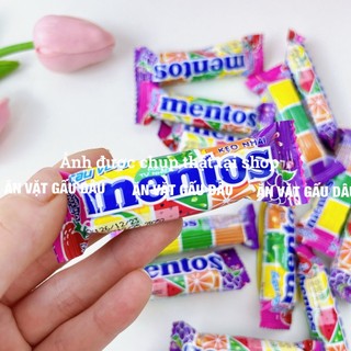Combo Kẹo Mentos Vị Trái Cây (thỏi 5viên), kẹo nhai trái cây, đồ ăn vặt