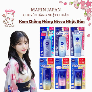 (Chuẩn Nhật,đủ bill) Kem chống nắng toàn thân Nivea Nhật Sun Protect Water Gel SPF 50 140gr