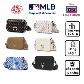 Túi đeo chéo xách da MLB monogram chất liệu da cao cấp full box tag mac