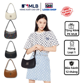 Túi Kẹp Nách MLB chất liệu da cao cấp họa tiết monogram in chìm full tag box