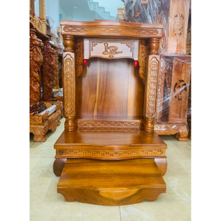 MẪU MỚI CỰC NÉT- Bàn thờ ông địa thần tài gỗ tràm hàng dày đẹp loại 1 cột vuông