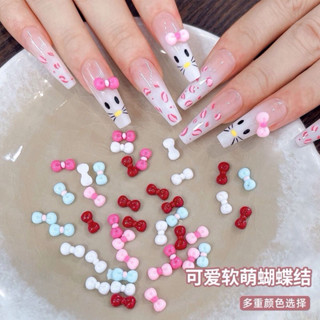 Nailbox Charm Nail nơ (th33) gắn móng tay hoạt hình gấu dâu kuromi my melody cinnamoroll hello kitty dán móng -Rosa 6868