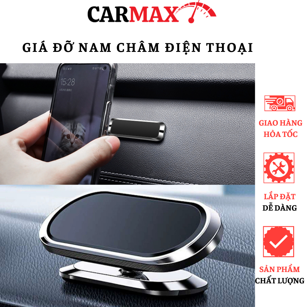 Giá đỡ nam châm điện thoại, đế hít nam châm tiện lợi trên ô tô CarMax