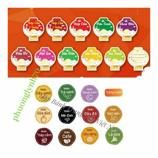 100 Tem nhân trung thu mẫu TRÒN,100 tem trung thu  mẫu  LỒNG ĐÈN