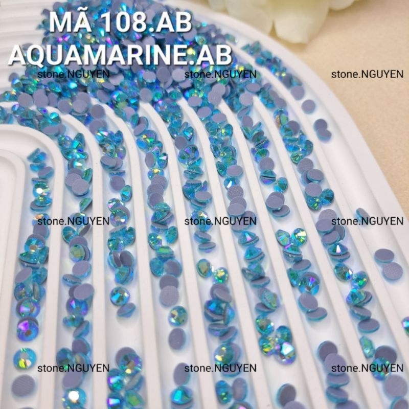 MÃ  108 AB- AQUAMARINE AB ĐÁ NAILS- ĐÁ ỦI NHIỆT-ĐÁ ĐÍNH ÁO-ĐÁ ĐÍNH TRANG TRÍ