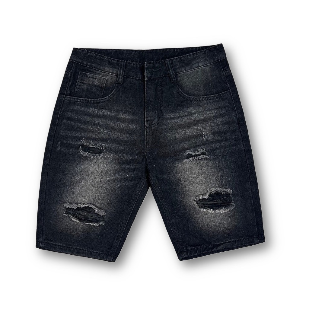 Quần Short Jean Nam chất bò cotton quần lửng jean Quần rin nam ngắn lửng ngang gối APMEN QS6J177mẫu 