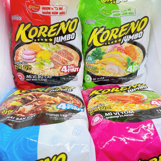 Mì Koreno Jumbo Hàn Quốc Bò Cay/Kim Chi/Gà/ Tôm bịch 1kg