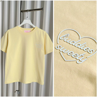 Áo thun Casey babytee basic in nổi cao thành Buddies Sweety No2