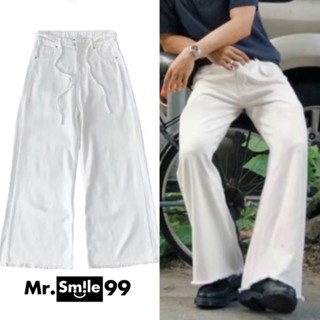 Quần Jean Dài Ống Rộng Rách Ống ( Kèm dây Jean Trắng) Mr Smile 99 Shop QJ046