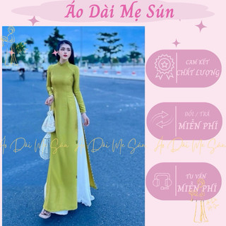 Áo Dài Vân Gỗ 2 Tà Đính Hạt Đủ Màu Trơn Áo Dài Trẻ Trung, Áo Dài Mẹ